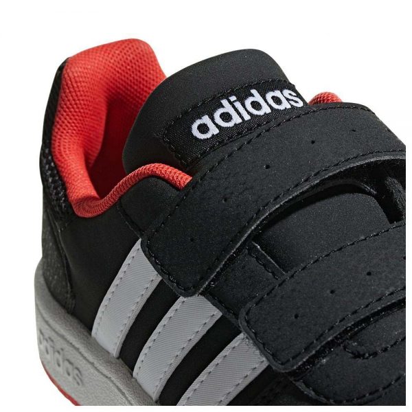 Adidas Vs hoops 2 cmf c αθλητικό μαύρο, κόκκινο με λευκό
