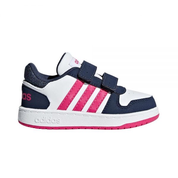 Adidas Hoops 2.0 cmf i bebe λευκό, μπλε με ροζ