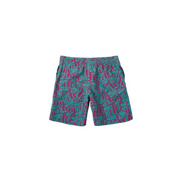 O’NEILL PB Stickerprint Μαγιό πράσινο με μωβ