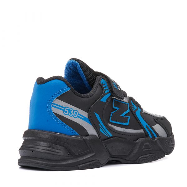 Αθλητικό παπούτσι μαύρο γαλάζιο